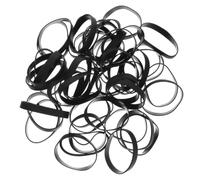 VINTORKY 50pcs Black Silicone Wristbands Elastic Stretch Bracelets Stylish Retro Design Comfortable Wrist Straps Multiple Ways to Use for Retro Theme Party