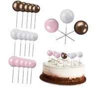 VINTORKY 50Pcs Cupcake Toppers Colorful Balloon Cake Decorations for Birthdays Weddings and Parties Safe Lightweight Easy to Use Cake Picks