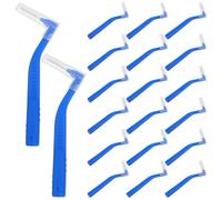 VINTORKY 50pcs Interdental Brush Between Teeth: Non-Slip Braces Cleaner with Angled Head - L-Shaped Dental Flosser Toothpicks for Teeth Cleaning Tool