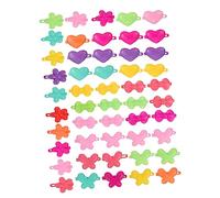 VINTORKY 50pcs Sparkly Hair Clips for Girls Cartoon Hairpin Clip Fine Hair Grips