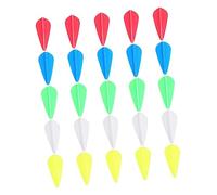 VINTORKY 50pcs Water Drop Shaped Arrow Vanes Rubber Archery Fletchings for Target Shooting Compatible Standard Arrow Shafts Random Color