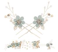 VINTORKY 5pcs Bridal Hair Accessories Set Rhinestone Hair Combs Pins for Wedding Engagement Prom Versatile Styling Tools for Brides Bridesmaids