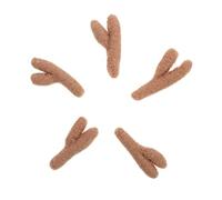 VINTORKY 5pcs DIY Wool Felt Antlers for Christmas Tree Decorations Creative Headdress Charms Plush Fawn Antlers for Holiday Crafts Unique Xmas Ornaments for Festivals and Parties