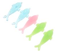 VINTORKY 5Pcs Dolphin Nail Cleaning Brushes Set, Multi-Function Fingernail Dust Removal Brushes, Assorted Colors for Manicure and Pedicure Care