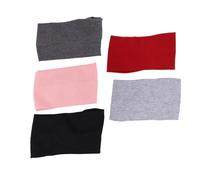 VINTORKY 5pcs Elastic Cross Hairbands Headwrap Set Solid Colors Black Pink Dark Gray Light Gray Wine Red for Hair Accessories