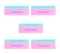 VINTORKY 5pcs Four Sided Sponge Nail Files Unique Design Smoothing Nails Manicure Tools for Women Female Salon Use and Home Use