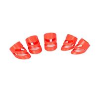 VINTORKY 5pcs Guitar Finger Picks Red Colorful Thumb and Index Finger Protectors for Electric Acoustic and Bass Guitars Ergonomic Design for Comfort and Safety