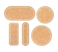 VINTORKY 5pcs Pu Bag Bottom Pads with Smooth Corners and Shapes to Avoid Handbag Wearing and Tearing Modern Leather Bag Bottom Inserts for Crochet