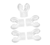 VINTORKY 5pcs Scuba Diving Mouthpiece Transparent Plastic Replacement for Comfortable Snorkeling Diving Activities Ergonomic Design for Effortless Airflow and Compatibility with Various