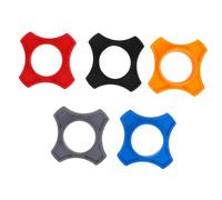 VINTORKY 5pcs Silicone Microphone Rings Slip Handheld Mic Holder Protectors for Ktv Stage Conference with Shockproof Bump Cushion in Orange Black Gray Red