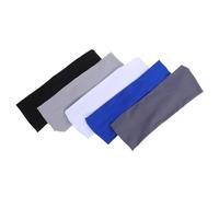 VINTORKY 5pcs Sports Headbands for Boys, Unisex Athletic Sweatbands Made of Polyester and Spandex, Quick Sweat Absorption, Elastic Hairbands for Physical Activities Including