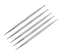 VINTORKY 5pcs Stainless Steel Dotting Pen Set for Nail Art with Dual-ended Design, Versatile Dotting Tools for Rhinestones, DIY Painting and Manicure by Nail Artists and Beginners