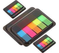 VINTORKY 6 Boxes of Pet Notepaper Sticky Index Tabs with Highlighting Strips, Exquisitely Crafted Sentence Markers for Office and School Use, Easy to Carry and Make Notes Noticeable