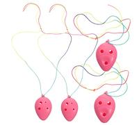 VINTORKY 6 Hole Boys and Girls Ocarina Instrument Set 4pcs Colorful Plastic Ocarina for Beginners Music Toys for Children for Boys and Girls Music Learning and Play