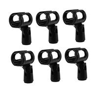 VINTORKY 6 Pcs H Shaped Microphone Clips Durable Microphone Support for Convenient Installation and Heavy Duty Use for Recording and Performance Black