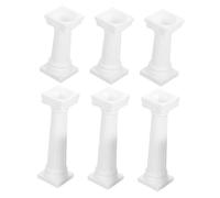 VINTORKY 6 Pcs Mini Roman Pillar Statues Decorative Column Photo Props for Sand Tables Garden and Pedestal Decor for Weddings and Home Decoration