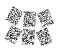 VINTORKY 6 Sheets Black Vinyl Letter Stickers Alphabet and Number Decals Self-Adhesive Wall Stickers for Classroom Bulletin Boards and Bedroom Decoration, Tear and Wear Resistant Learning