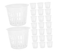 VINTORKY 60Pcs Reusable Plastic Mesh Planter Cups for Hydroponic Plant Cultivation Nursery Net Pots with Supportive Structure Visible Root Development for Indoor Outdoor Gardening