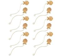 VINTORKY 6pairs Eyelash Trial Fitting Tool Metal Eyelash Display Board Golden Salon Supply