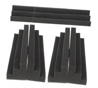 VINTORKY 6pcs Acoustic Bass Trap Soundproof Corner Wedge Panels for Home Theater Gym and Studios High Density Flame Retardant Black Sound Insulation