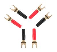 VINTORKY 6pcs Banana Plugs Gold Plated U-shaped Speaker Cable y Fork Audio Plug Adapters