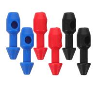 VINTORKY 6pcs Band Inserts for Spearfishing - Plastic Spearfishing Sidebone Accessory for Diving and Underwater Fishing Gear Setup Black, Red, Blue