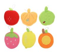 VINTORKY 6Pcs Bath Body Scrubber Cute Fruit Shape Exfoliating Sponge for Gentle Massage Shower Brush Suitable for Boy Girl