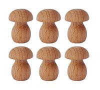 VINTORKY 6pcs Brown Synthetic Material Micro Mushroom Ornaments for DIY Decoration and Educational Use, Delicate and Unique Mushroom Miniatures for Putting on Flowerpots Or Bookshelves