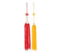 VINTORKY 6pcs Chinese Knot Tassels for Musical Instruments and Hanfu, Polyester Material with Elegant Elongated Design, Versatile Application Enhancing Visual Impact, for Cultural Events