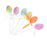 VINTORKY 6pcs Egg Decoration Squishy Tree Egg Ornaments Kits Eggs Artificial Egg Bouquet Centerpiece Decor Basket Caterpillar DIY Egg Branch Lollies Egg Picks Very Egg Branches Foam