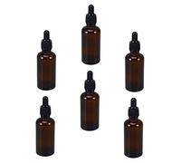 VINTORKY 6pcs Empty Dropper Bottles for Essential Oil Glass Dropping Bottles Refillable Perfume Droppers for Hair Care Serum Liquid
