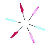 VINTORKY 6pcs Eyebrow and Lash Comb Set Professional Plastic Brow Comb Folding Eyelash Separator Makeup Brush Easy to Clean Random Color