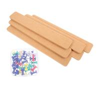 VINTORKY 6pcs Felt Bulletin Board Strips for Wall Thick Pin Boards with Pushpins Self Adhesive Notice Strips for Office Home School Practical Wall Organizer for Goals Plans and Messages