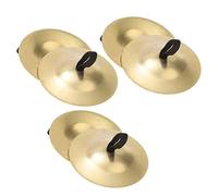 VINTORKY 6pcs Finger Cymbals Belly Dance Percussion Instrument Copper Finger Bowl Boy Girl Toy and Light Weight Sturdy Material Elastic Band