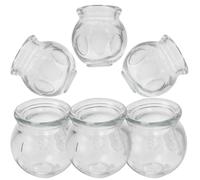 VINTORKY 6pcs Glass Cupping Set with Vacuum Cups and Massage Cans, Strong Adsorption for Skin, Suitable for Soles the Feet and Neck, Heat Resistant Rubber Cupping Set for Effective