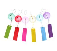 VINTORKY 6pcs Japanese Edo Wind Chime Clear Hanging Wind Bell Japanese Chime Bell Outdoor Outdoor Balcony Hanging Glass