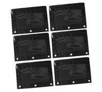 VINTORKY 6pcs Large Capacity 3-Ring Oxford Cloth Pencil Cases with Ventilated File Pouches Black Stationery Bags for Office and School Organization