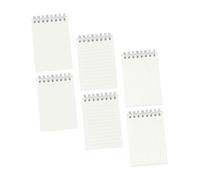 VINTORKY 6pcs Portable Coil Paper Notepads with Transparent Flip Cover Mini Lined Blank Notebooks for Students Dirt-resistant Stationery for Writing and Note Taking