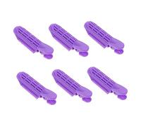 VINTORKY 6pcs Purple Hair Root Volume Clips Curlers and Rollers for Thick Wavy Hair Heatless Styling Tool for Home Use