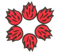 VINTORKY 6Pcs Red Silicone Tennis Racket Vibration Dampeners Fire Shape Tennis Shock Absorbers for Racket Strings Unique Red Dampeners Suitable for Players