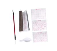 VINTORKY 6pcs Reusable Calligraphy Practice Set with Gridded Fabric Mat for Beginners Water Writing Cloth for Chinese Brush Calligraphy No Ink Required Random Color