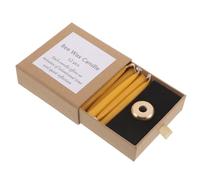 VINTORKY 6pcs Ritual Candles - 30-Minute Mindfulness Meditation Candles with Brass Holder for Yoga Practice, Relaxation Rituals, Daily Calm Moments