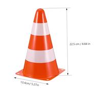 VINTORKY 6pcs Stackable Traffic Cones for Road Safety and Training Bright Orange PE Construction Cones with High Visibility for Parking Sports and Road Work Management