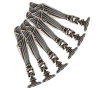 VINTORKY 6pcs Vintage Antique Zinc Alloy Cabinet Pulls with Single Hole, Tear Drop Shape, Sturdy Construction for Wardrobe and Door, for Retro Home Decoration and Home Improvement Projects