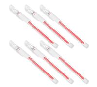 VINTORKY 6pcs Waterproof Red Beauty Tattoo Pens for Precise Eyebrow Marking and Temporary Skin Art, Splashproof Tattoo Markers for Makeup, Weddings, and Stage Use