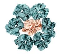 VINTORKY 7pcs Bridesmaid Hair Accessories Luxurious Satin Scrunchies for Weddings Bachelorette Parties and Bridal Showers Elegant Hair Ties for Brides and Bridesmaids