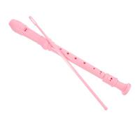 VINTORKY 8-hole Soprano Recorder Flute for Beginners in Pink with Easy Maintenance, Abs Material, Includes Cleaning Rod and Storage Bag, Christmas Gift for Teens