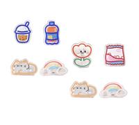 VINTORKY 8pcs Acrylic Photo Folders Clips for Organizing Paper and Crafts, Easily Removed Small Office Stationery Clips Suitable for Teachers and Students Random Style