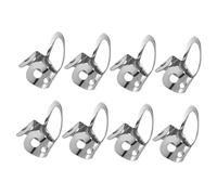 VINTORKY 8pcs Adjustable Silver Metal Thumb Finger Picks Hollowed Banjo and Guitar Plectrums for Fingerstyle Playing, Banjo Supplies Accessories