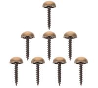 VINTORKY 8pcs Brass Decorative Screw Covers Caps with Self-tapping Screws, Rust Resistant and Long-term Sturdy Fasteners for DIY Projects and Furniture Enhancement